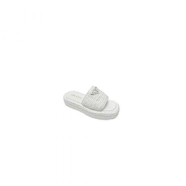 PRADA Crochet flatform slides