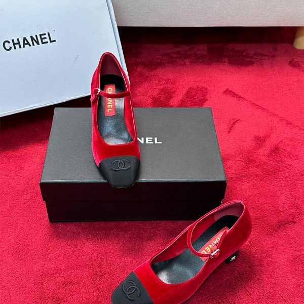 Chanel Mary Janes Heel