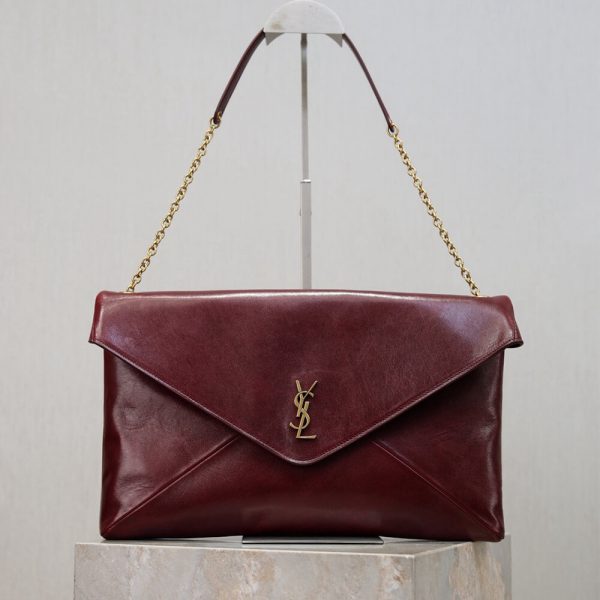 YSL CASSANDRE XXL pouch on chain in shiny leather