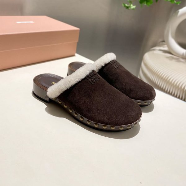 MIUMIU Suede clogs