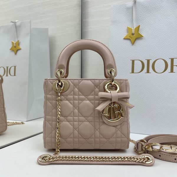 Dior Mini Lady Dior Bag with Chain(HIGH-END GRADE)