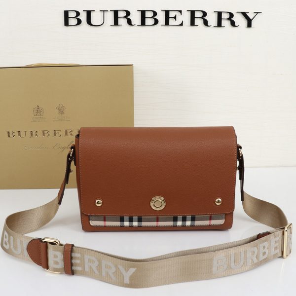 Burberry Vintage Check and Leather Note Crossbody Bag