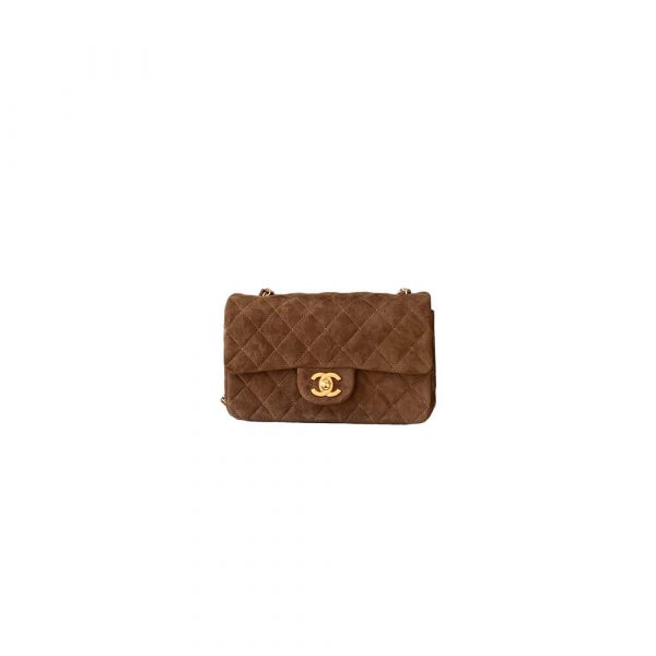 CHANEL SUEDE MINI FLAP BAG(HIGH-END GRADE)