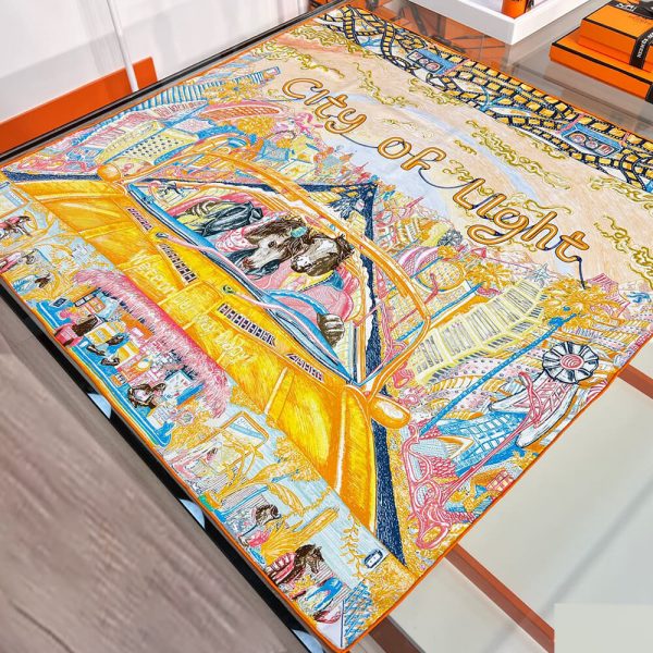 HERMES City of Light scarf 90