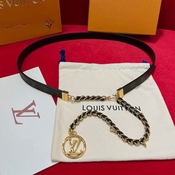 LV Braided Chain 20mm Leather Belt