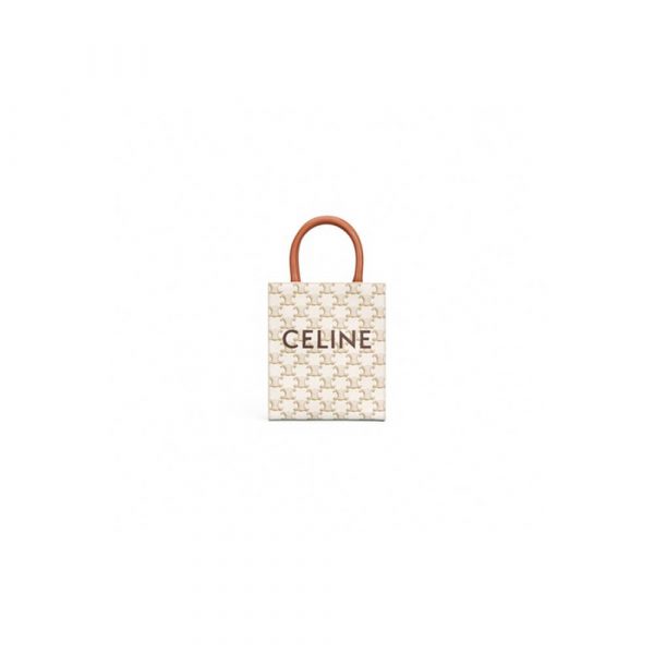 CELINE Mini Vertical Cabas IN Triomphe Canvas with Celine print