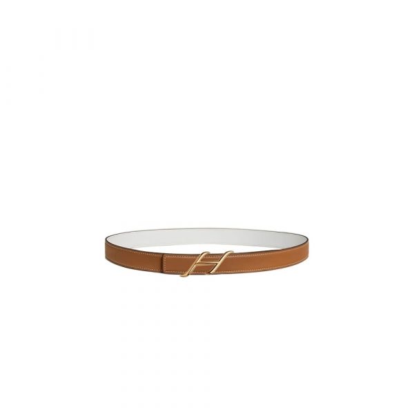 HERMES Fibbia da cintura HDN & Pelle reversible percintura 24 mm