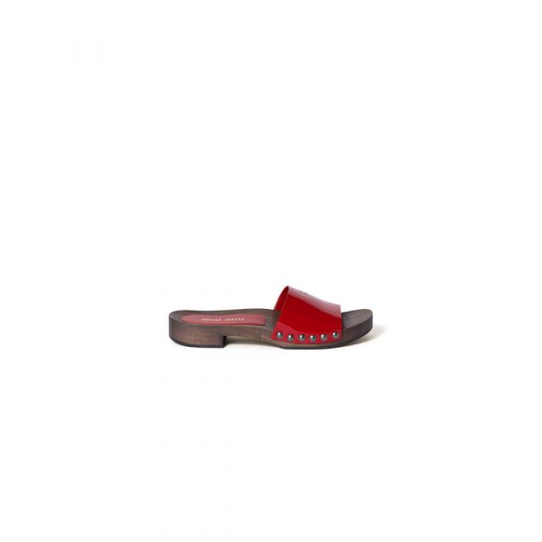 MiuMiu Patent leather clogs