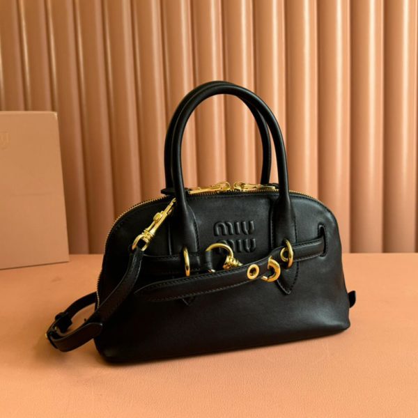 MIUMIU Small Aventure nappa leather top-handle bag(HIGH-END GRADE)
