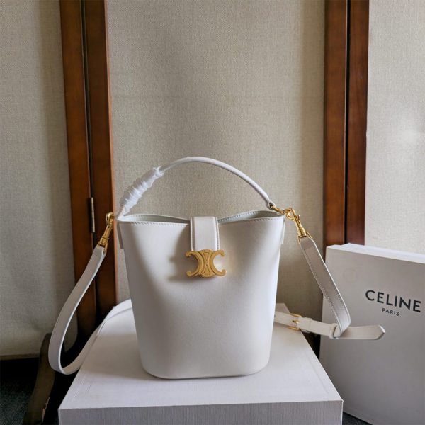 CELINE SMALL BUCKET LOUISE IN SMOOTH CALFSKIN(HIGH-END GRADE)