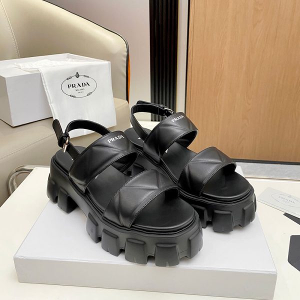 Prada Monolith leather sandals
