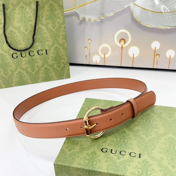 Gucci belt with bamboo detail buckle