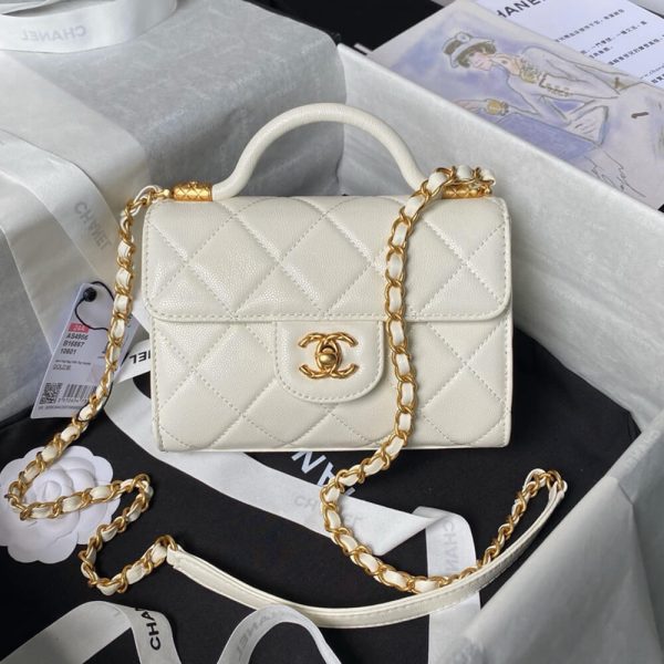 MINI FLAP BAG WITH TOP HANDLE