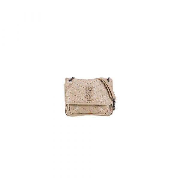 YSL NIKI MEDIUM IN CRINKLED VINTAGE LEATHER(HIGH-END GRADE)