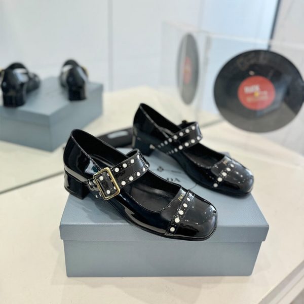 PRADA Patent leather Mary Jane pumps