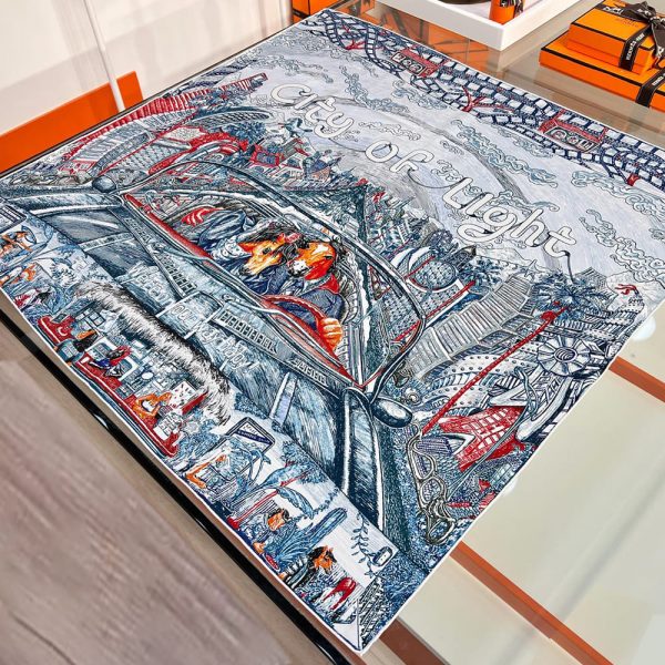HERMES City of Light scarf 90
