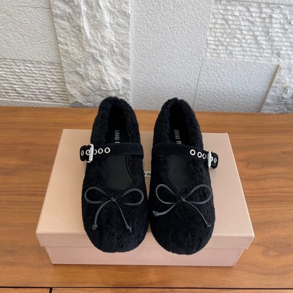MIUMIU Shearling ballerinas