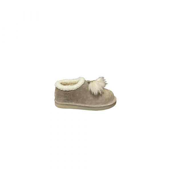 MIUMIU Suede and shearling mules
