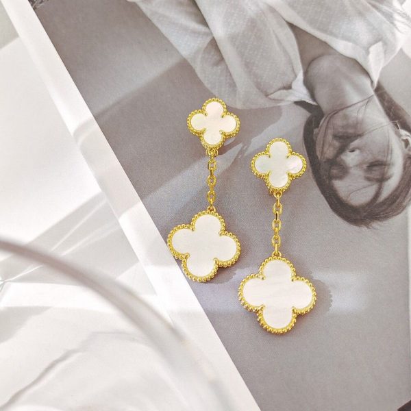 VAN CLEEF & ARPELS 2 Motif Magic Alhambra Earring(HIGH-END GRADE)