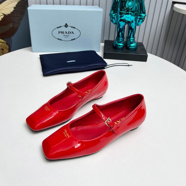 Prada Patent Leather Mary Jane Ballerinas