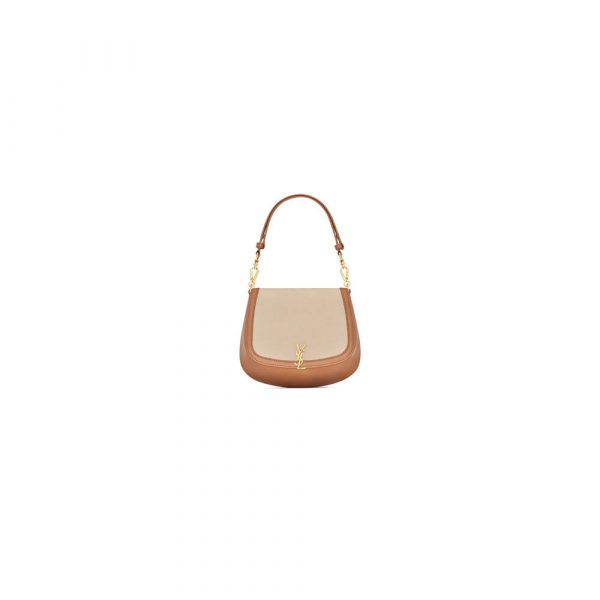 YSL Mini VOLTAIRE top handle bag in canvas