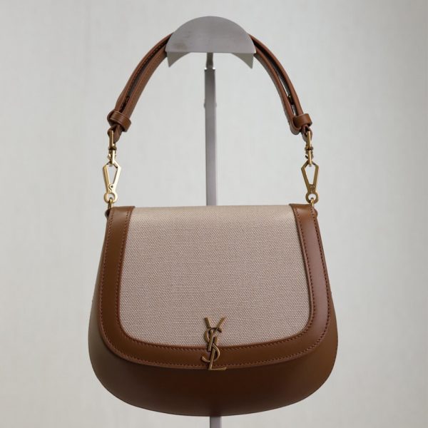 YSL Mini VOLTAIRE top handle bag in canvas