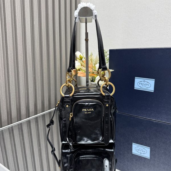 Prada Dangle leather top-handle mini-bag(HIGH-END GRADE)