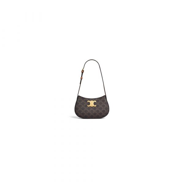 CELINE MEDIUM TILLY BAG in Triomphe canvas and calfskin