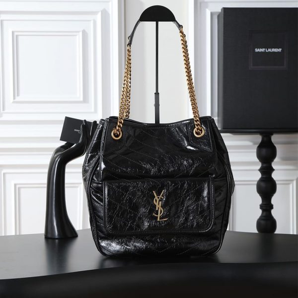 YSL NIKI small shopping in vintage leather(HIGH-END GRADE)
