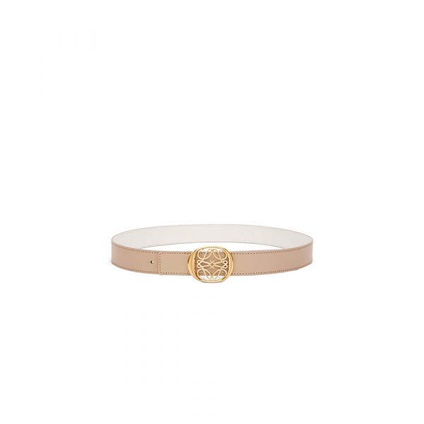 LOEWE Reversible Anagram Ellipse belt in smooth calfskin 28mm