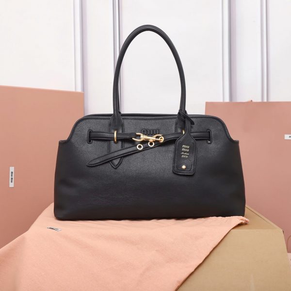 MIUMIU Large Aventure nappa leather bag(HIGH-END GRADE)