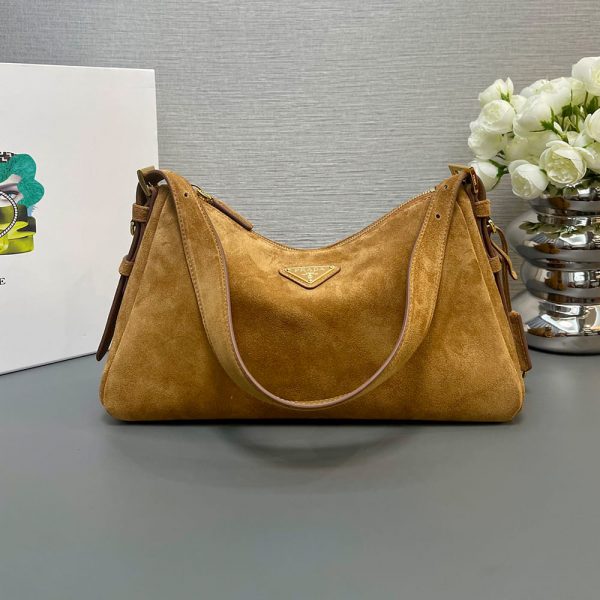 Prada Aimee medium suede shoulder bag