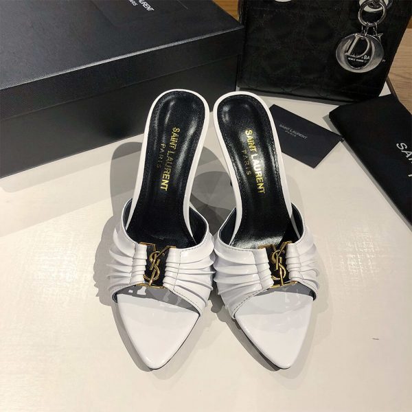 YSL BABYLONE MULES IN SMOOTH LEATHER