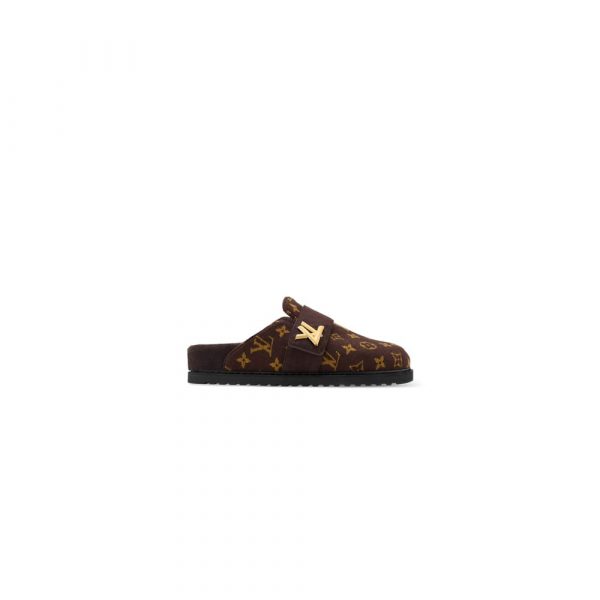 LV Monogram Wool Mules