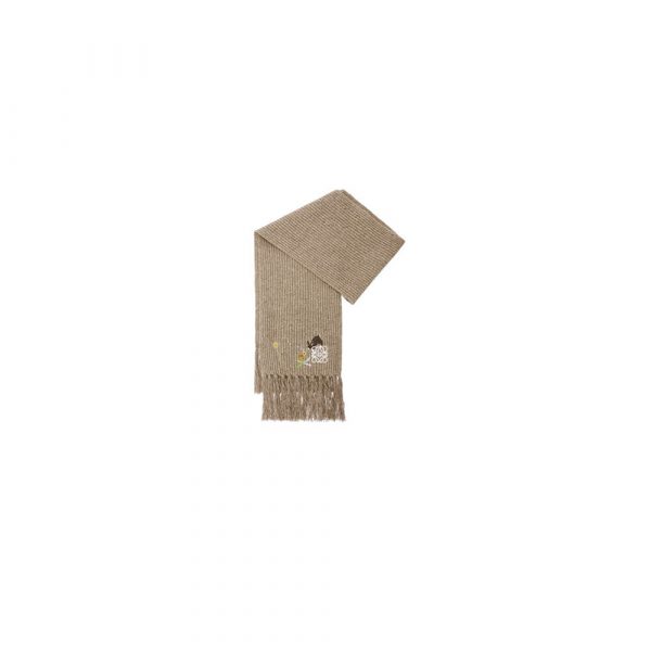 LOEWE Wool-Blend Knitted Bunny Scarf