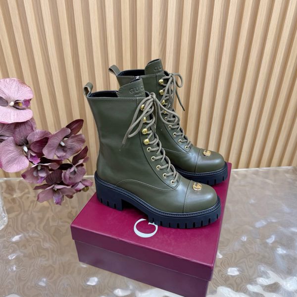 GUCCI Women’s lace-up ankle boot with GG