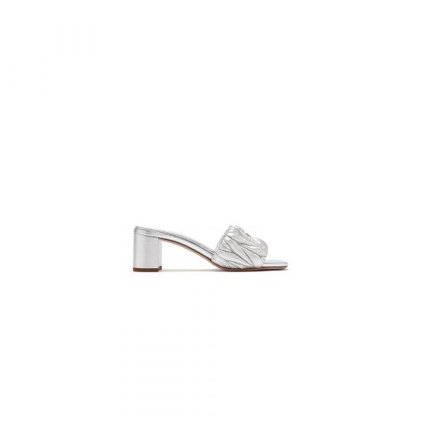 MiuMiu Matelass?? nappa leather slides