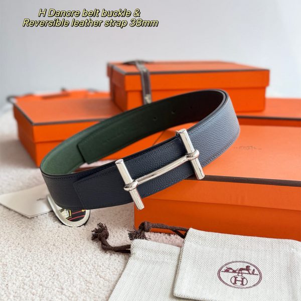 HERMES H d’Ancre belt buckle & Reversible leather strap 38 mm