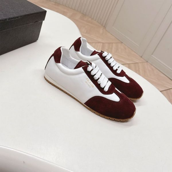 PRADA Nappa leather and suede sneakers