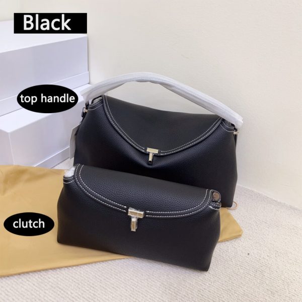 TOTEME T-lock grained-leather bag