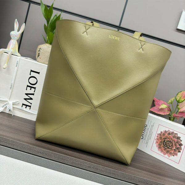 LOEWE XL Puzzle Fold tote in shiny calfskin(HIGH-END GRADE)
