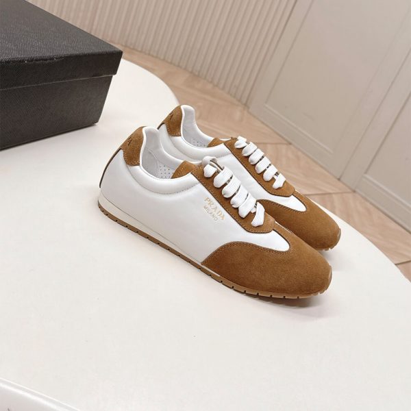 PRADA Nappa leather and suede sneakers