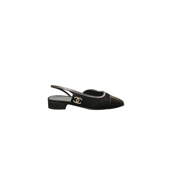 Chanel Diamond Buckle Slingbacks