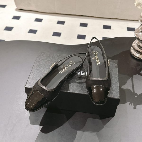 Chanel Diamond Buckle Slingbacks