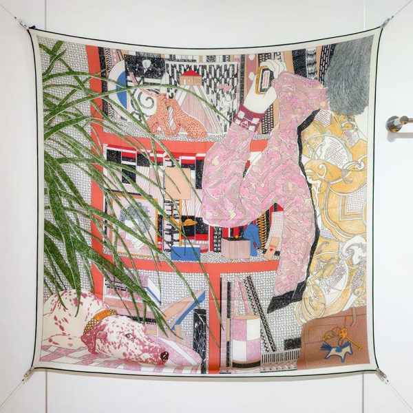 HERMES Rendez-Vous Chez Herm??s shawl 140