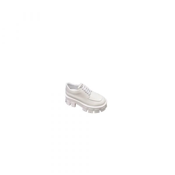 Prada Monolith brushed leather lace-up shoes
