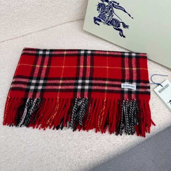 BURBERRY Check Cashmere Scarf