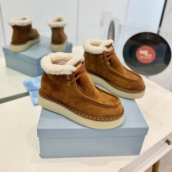 PRADA Suede leather polo boots