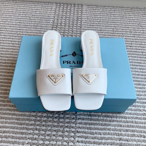 Prada Saffiano patent leather sandals