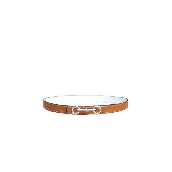 HERMES Lady Rider belt buckle & Reversible leather strap 24 mm
